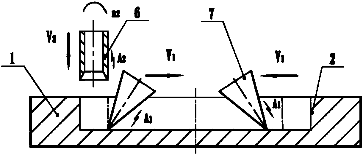 Ultrasonic cutting method for honeycomb core settling tank structure