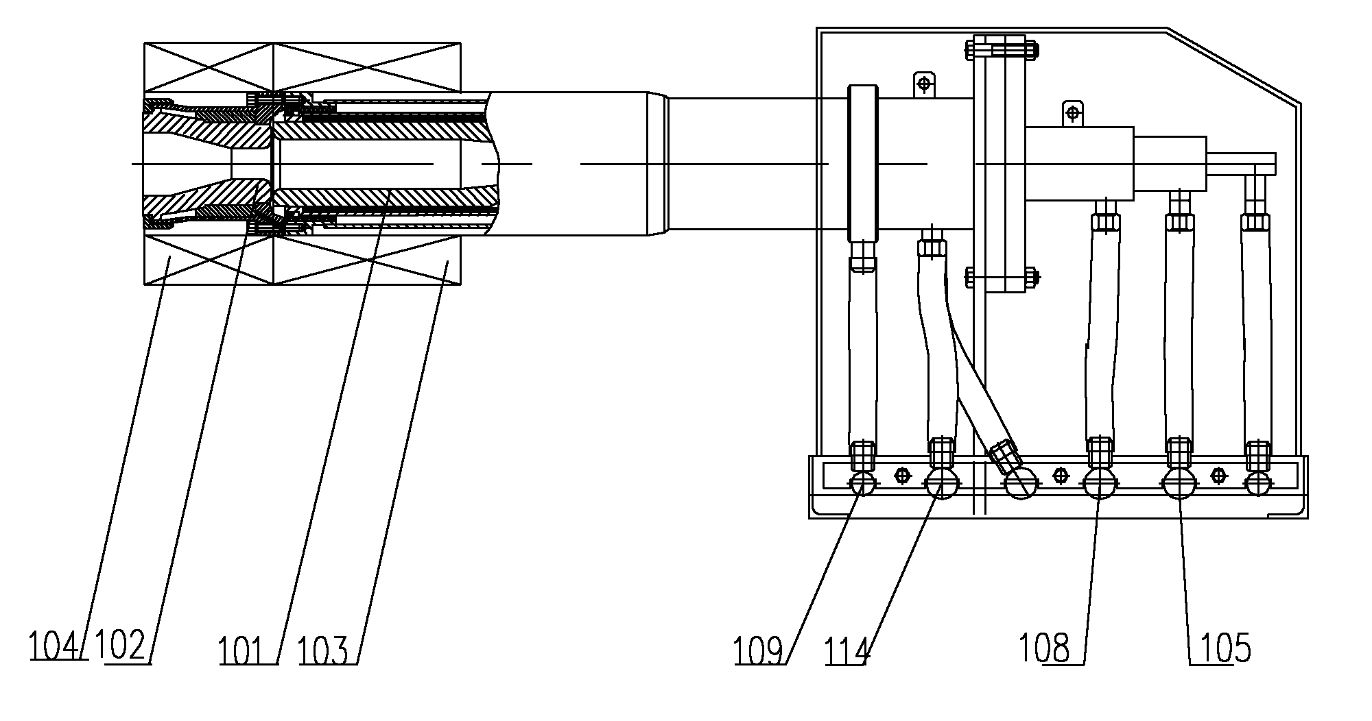 Internally-hollow cathode double-compression plasma generating device with long service life