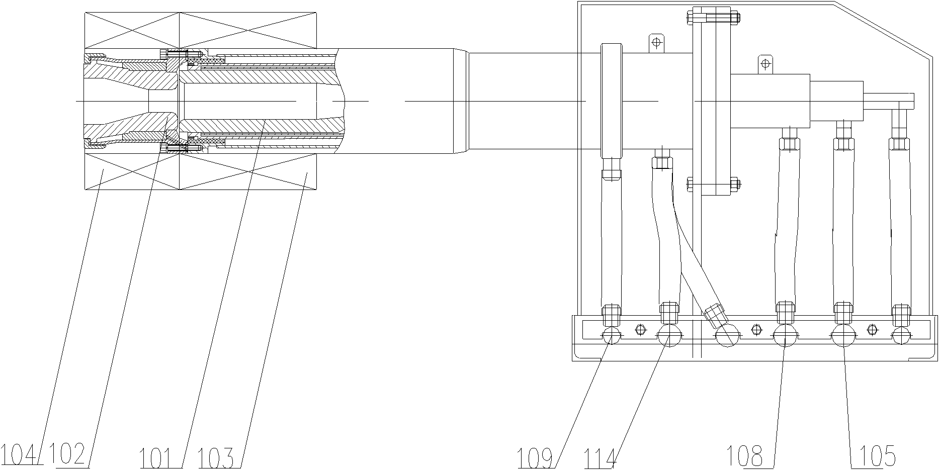 Internally-hollow cathode double-compression plasma generating device with long service life