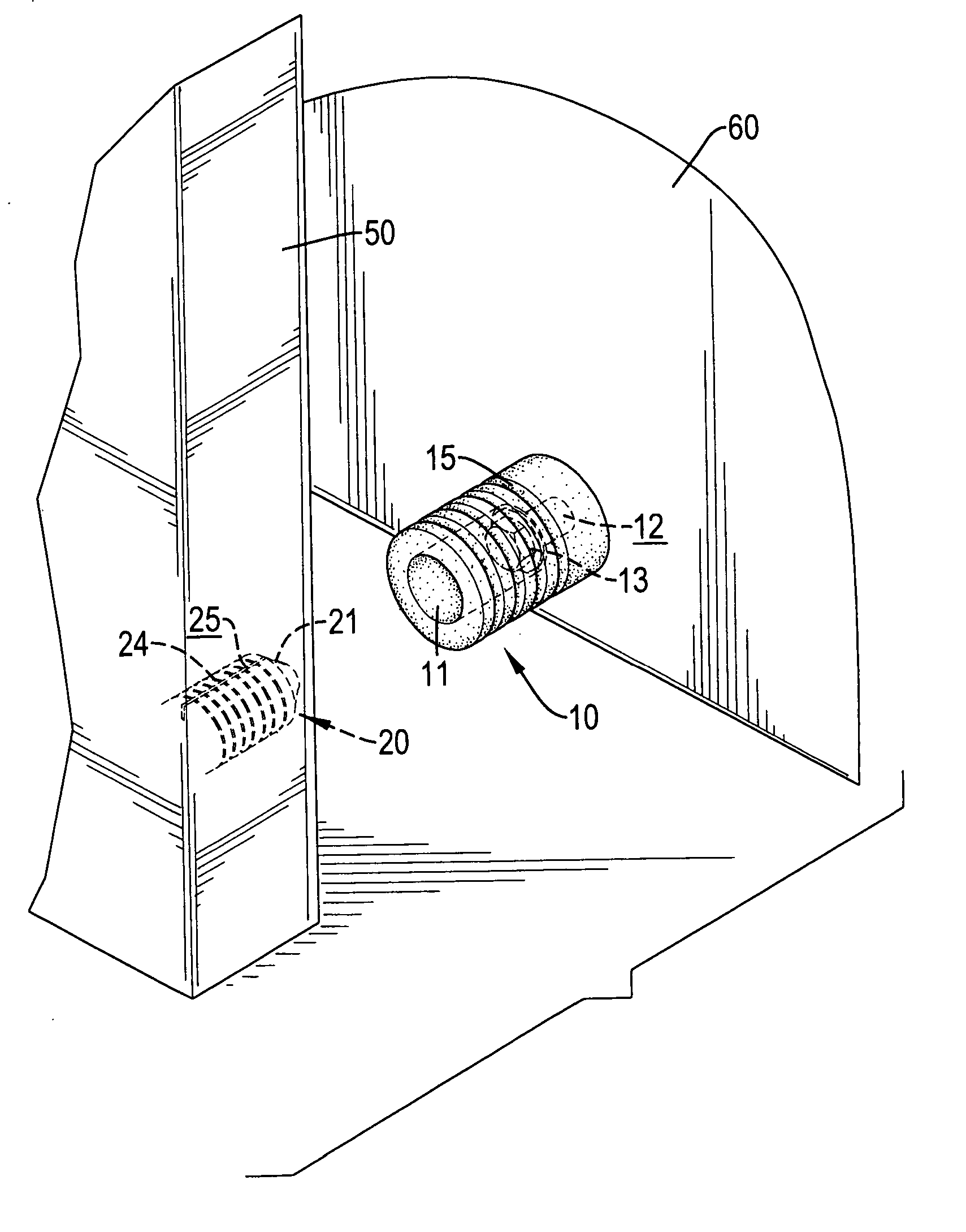 Buffering device for a door