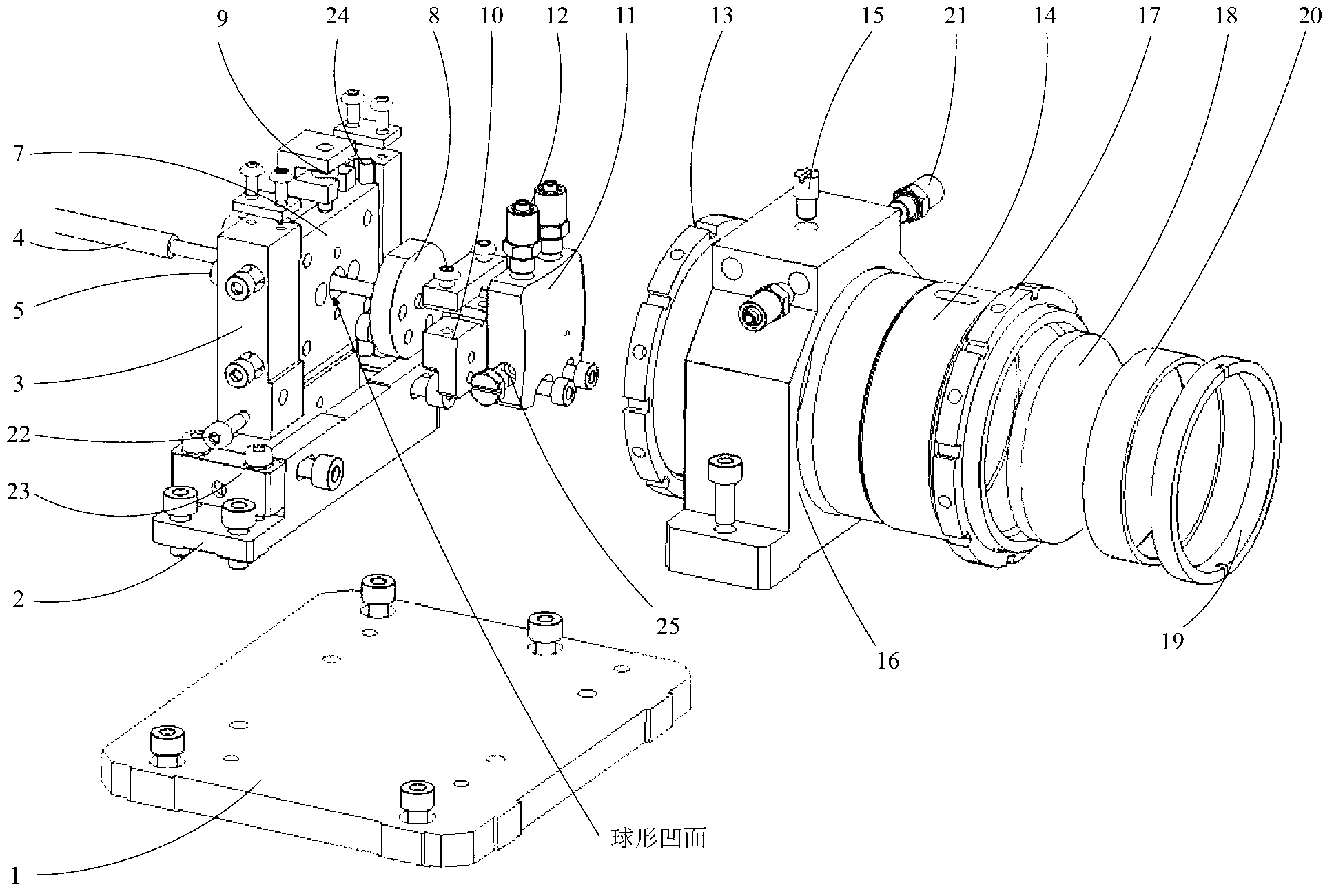 Optical fiber coupling device of fiber laser