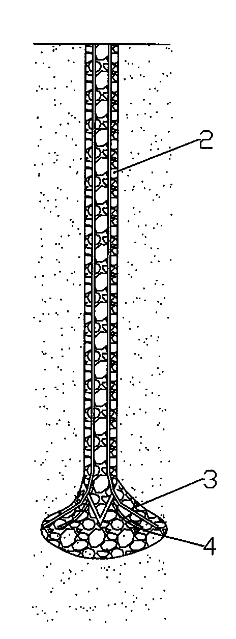 Forming method of pressing-resistant plucking-resistant pile base