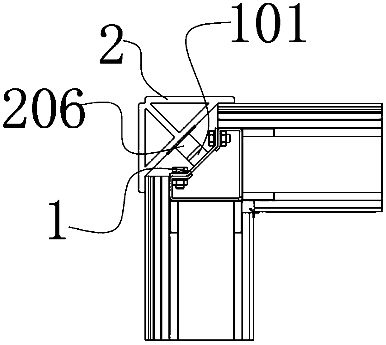 Co-extrusion wood-plastic hanging-buckle-type screwless corner capping seal