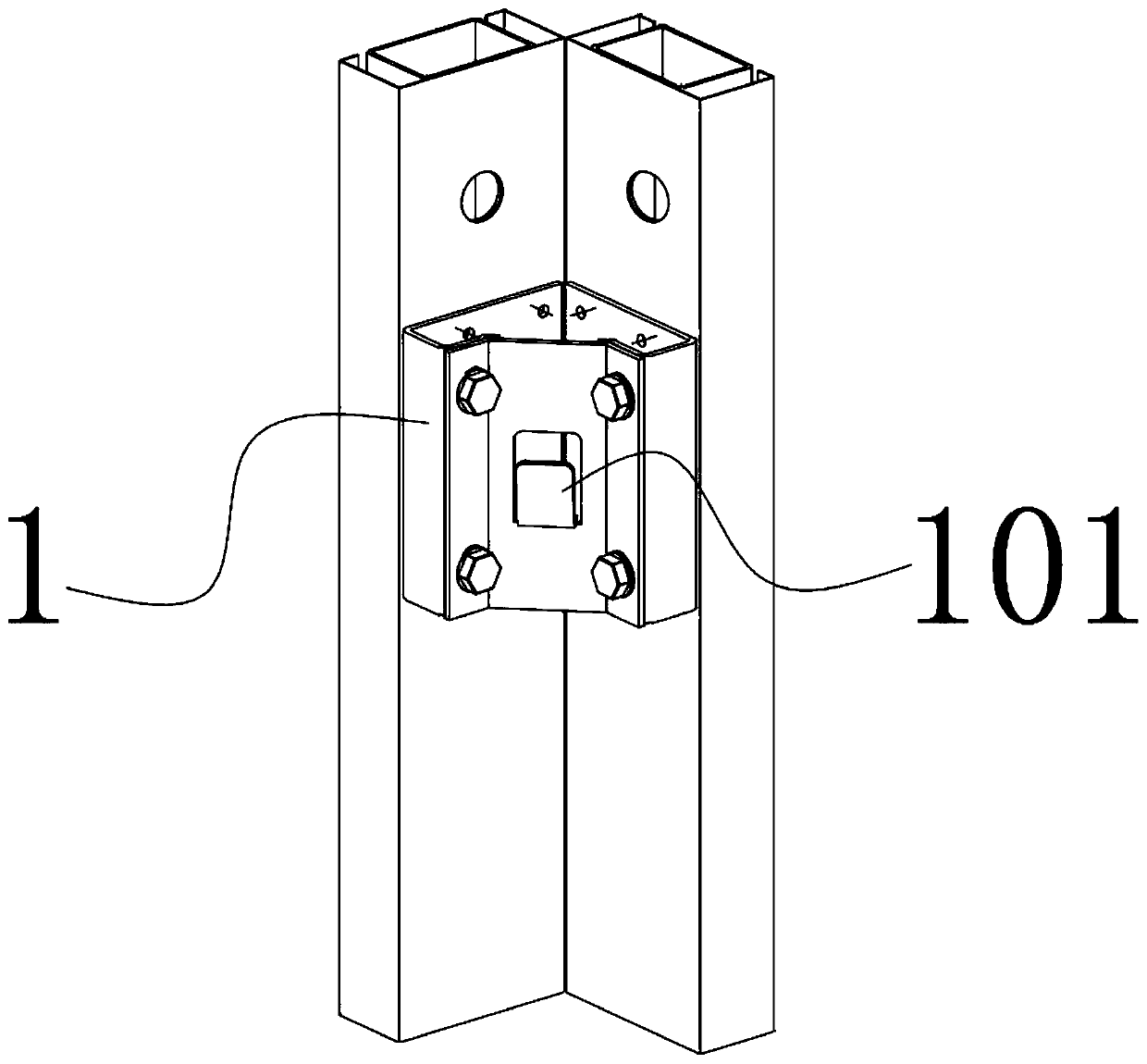 Co-extrusion wood-plastic hanging-buckle-type screwless corner capping seal