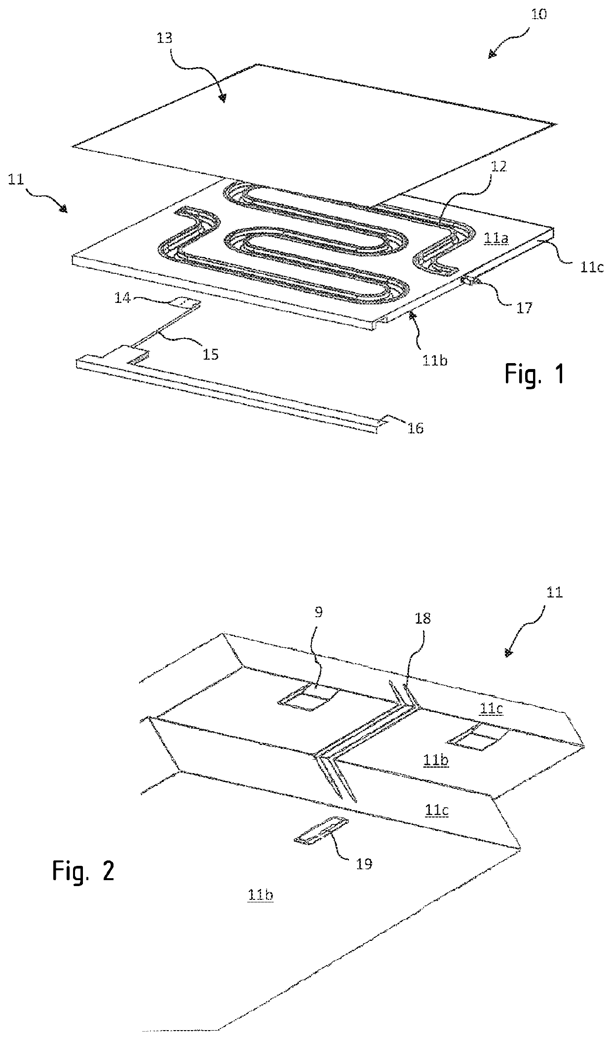 Building panel intended for creating heating and/or cooling walls of buildings