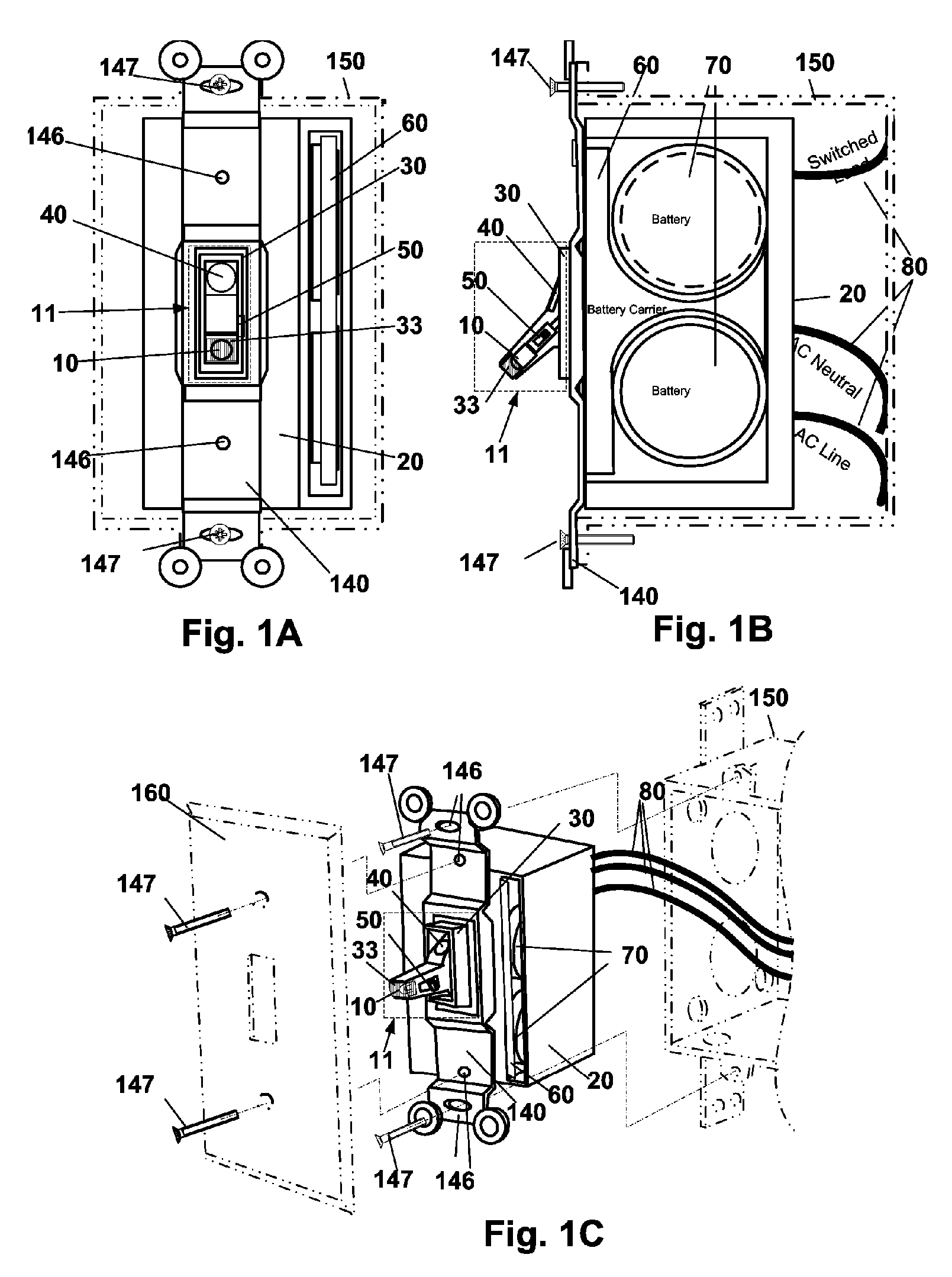 Concealed safety lighting device