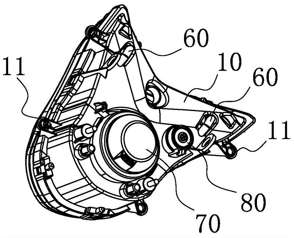 Motorcycle headlamp structure