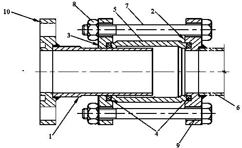 Vacuum pipeline length compensation device