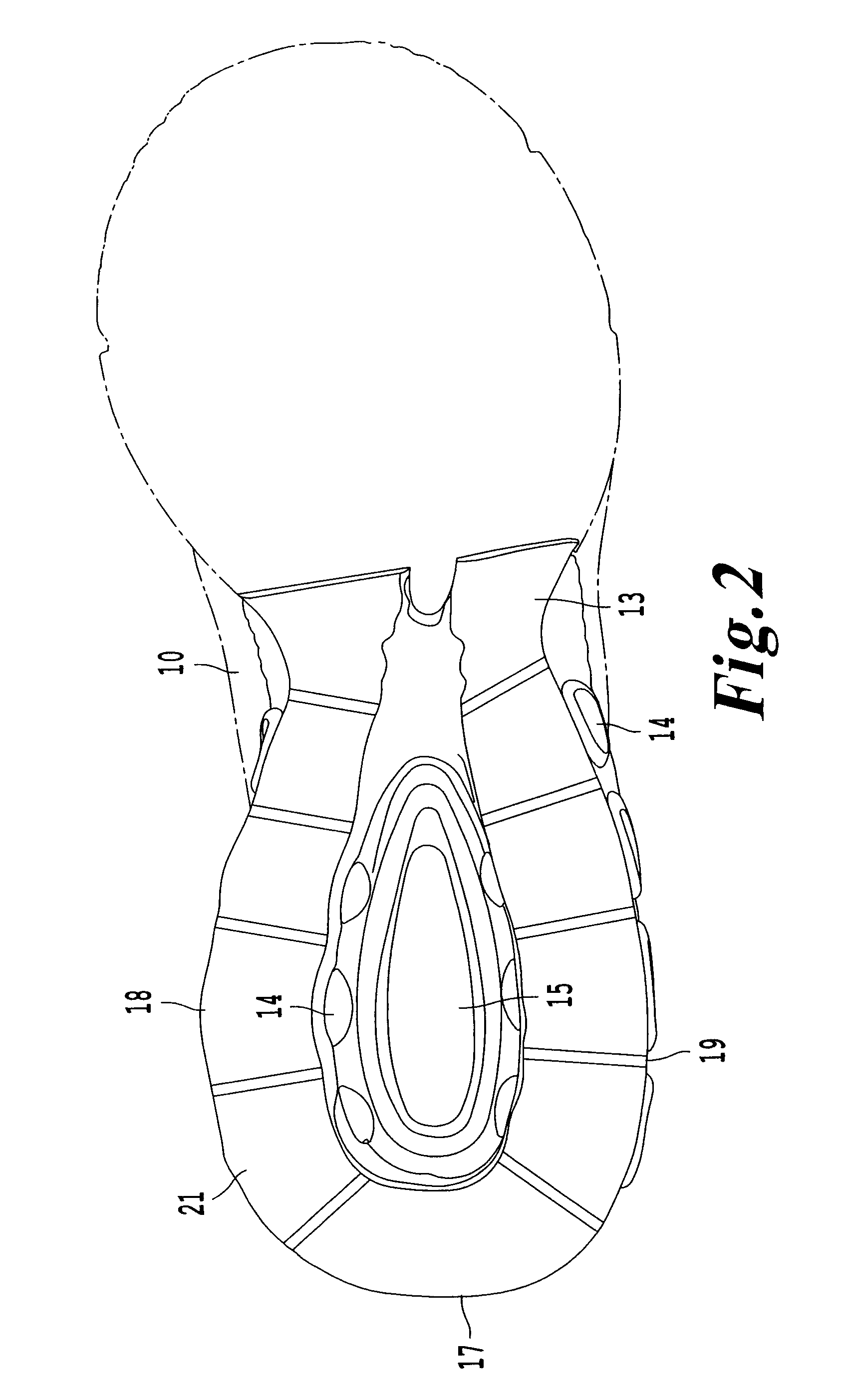 Shoe outsole having tubes