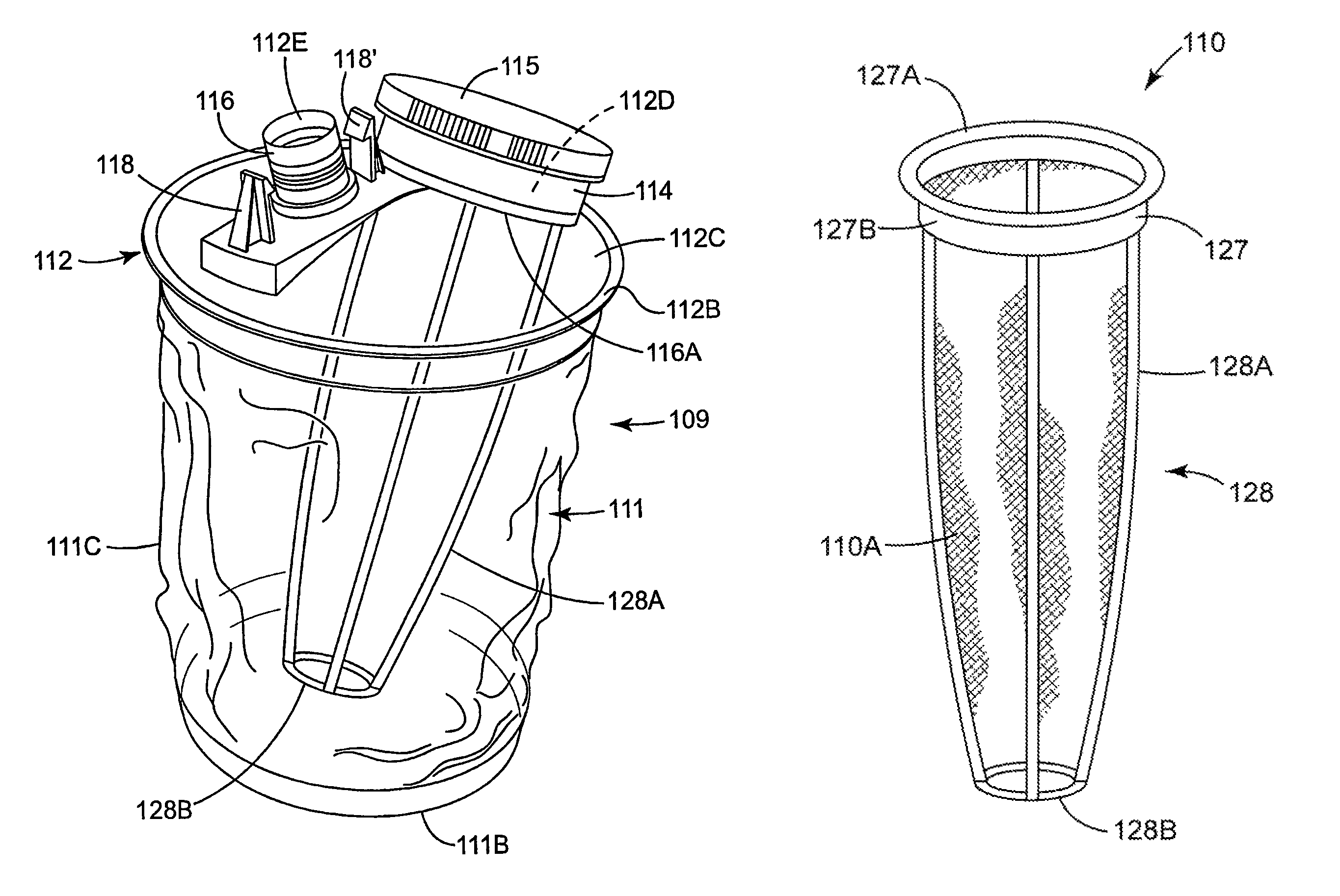 Drop-in filter for spray gun reservoir