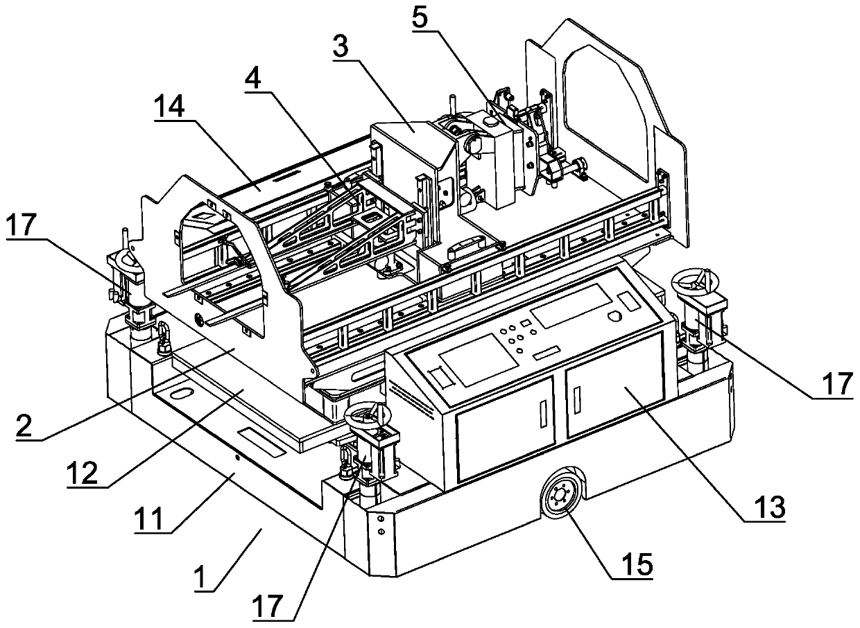 A high-precision filling device and filling method for placing instruments in the cabin