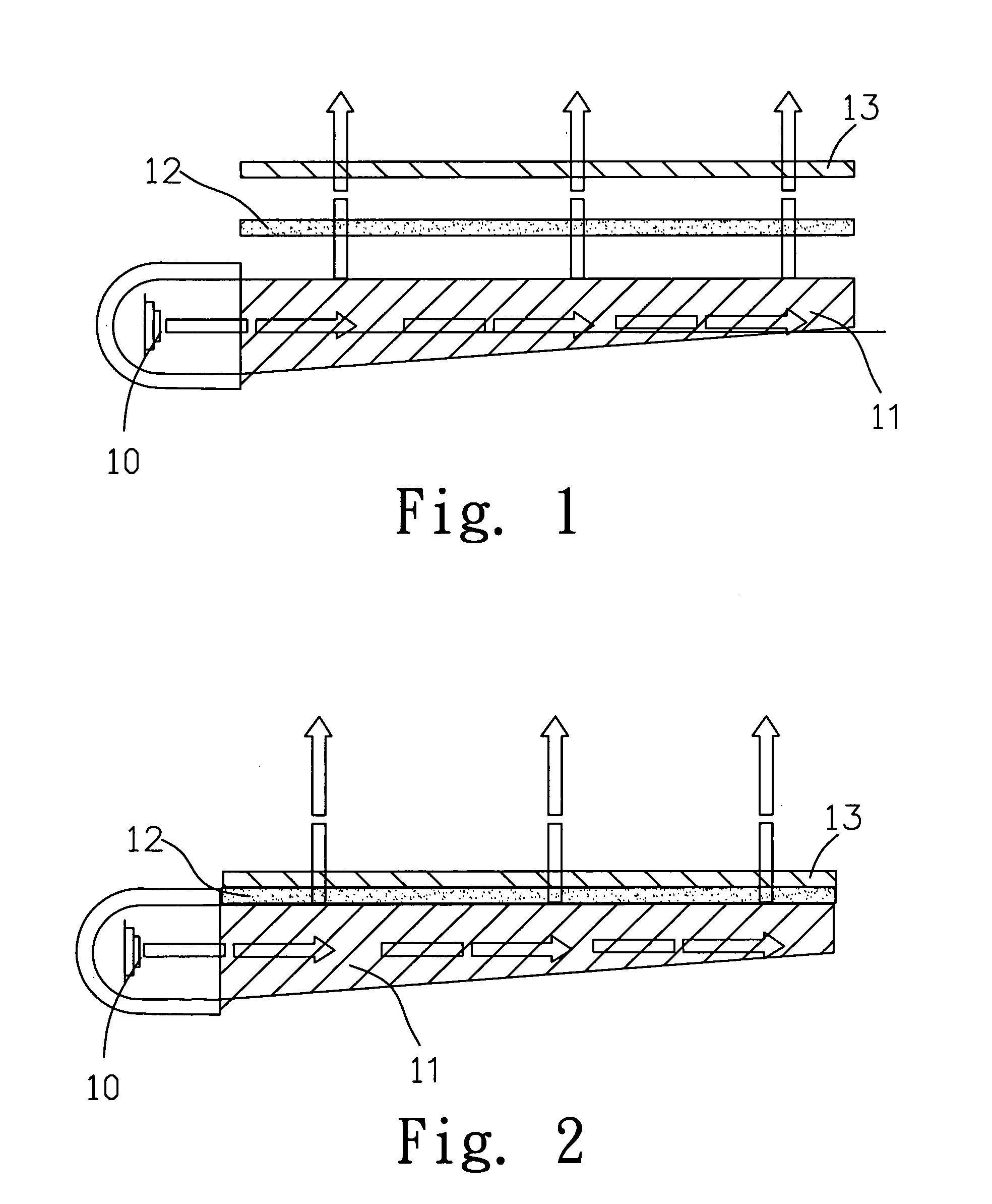 Light emitting module for producing a visible light by passive ultraviolet excitation