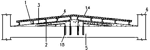 A connection structure and method for a concrete frame and a light steel roof