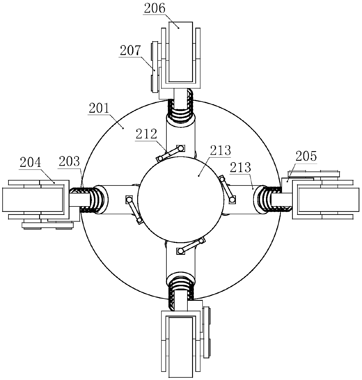 Cylindrical sewer cleaning and maintenance robot