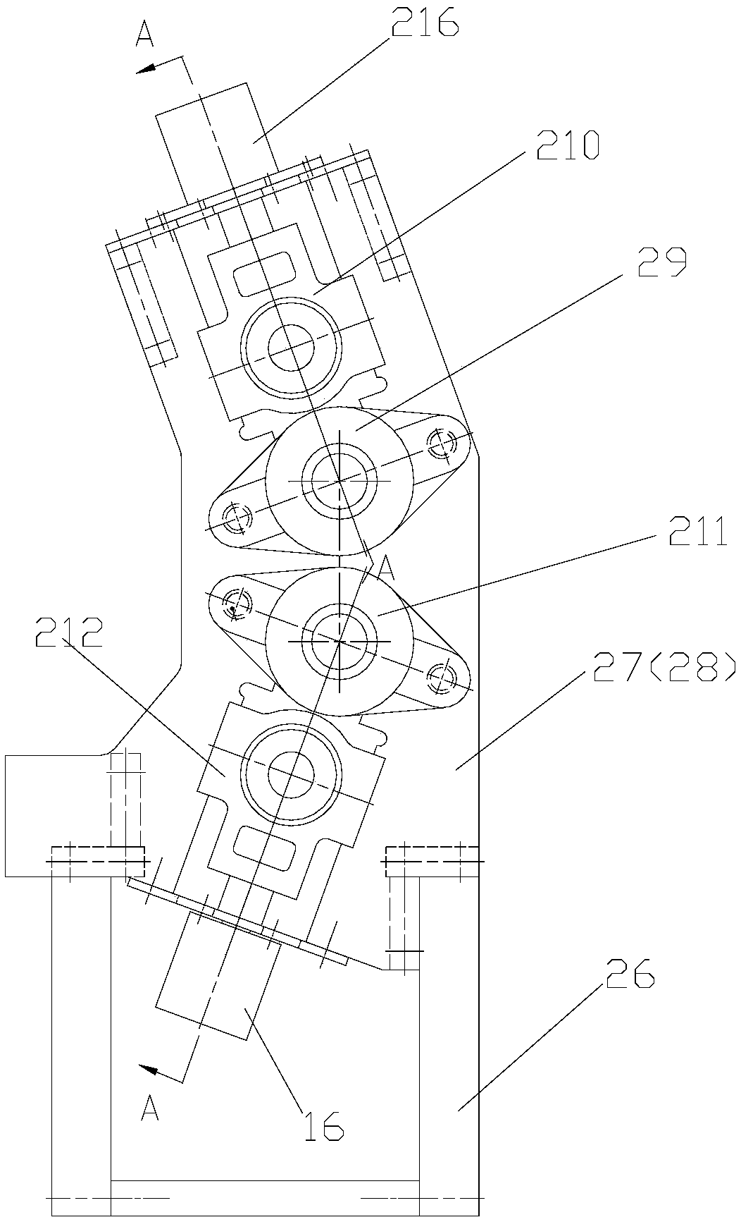 Crusher and absorber manufacturing device applying same