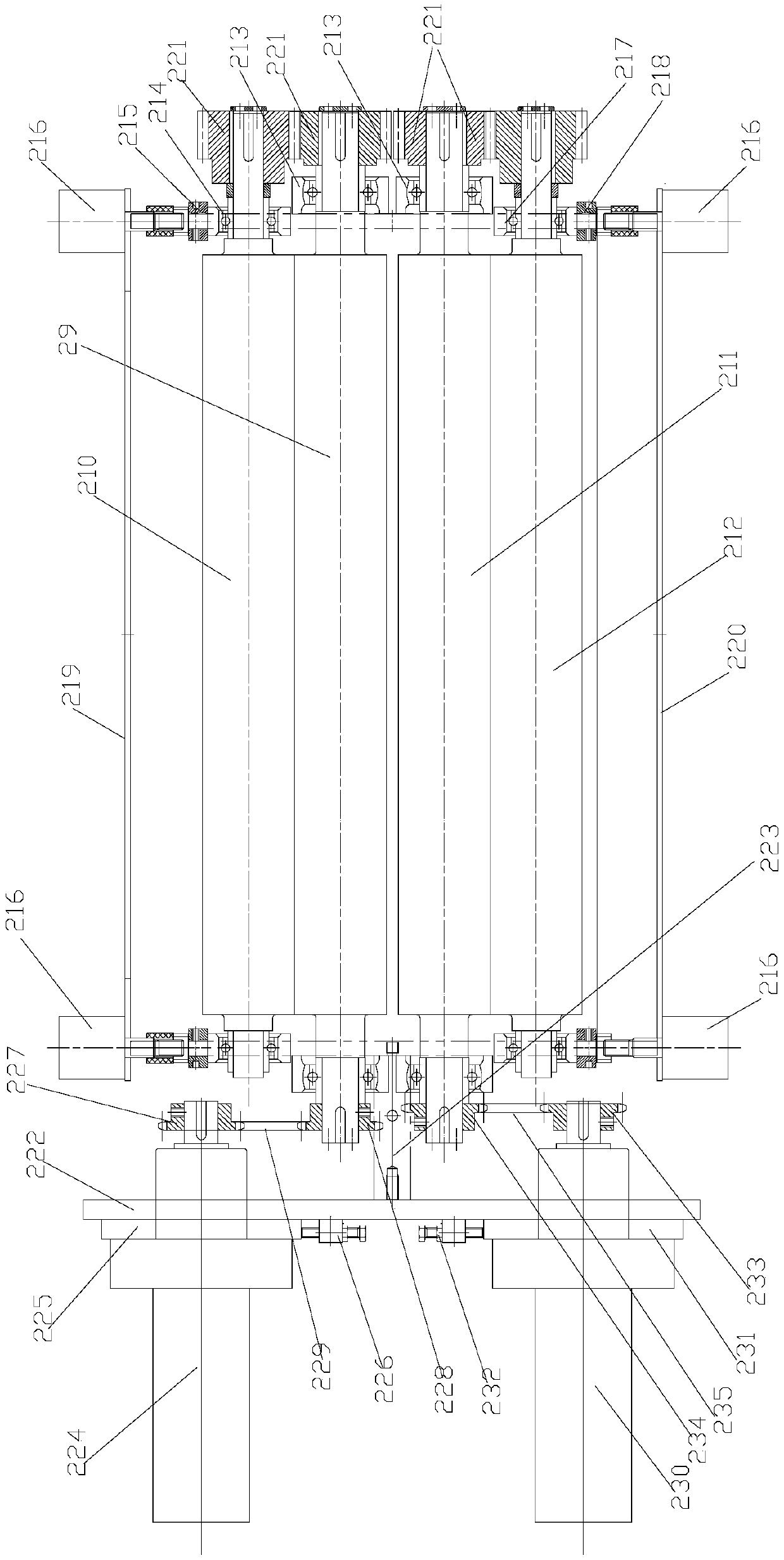 Crusher and absorber manufacturing device applying same