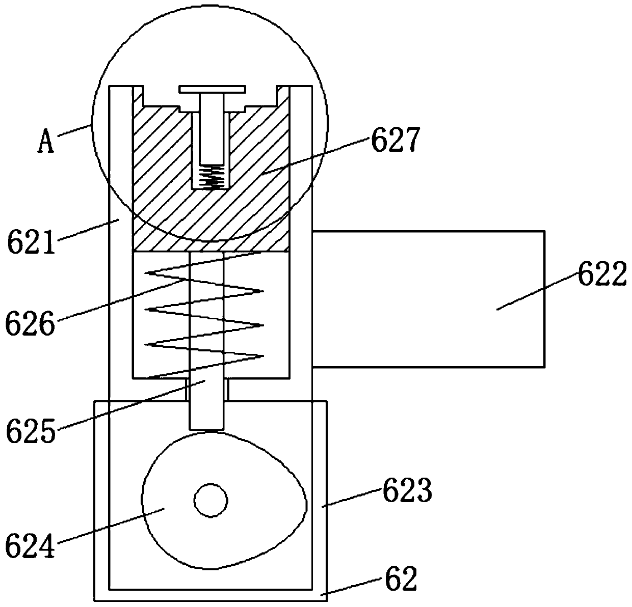 Screening device for fused quartz material crushing