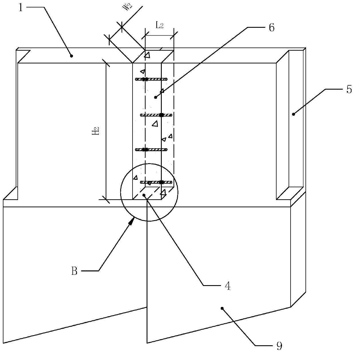 Pool wall prefabricated block splicing structure suitable for static pressure assembled pool and construction method thereof