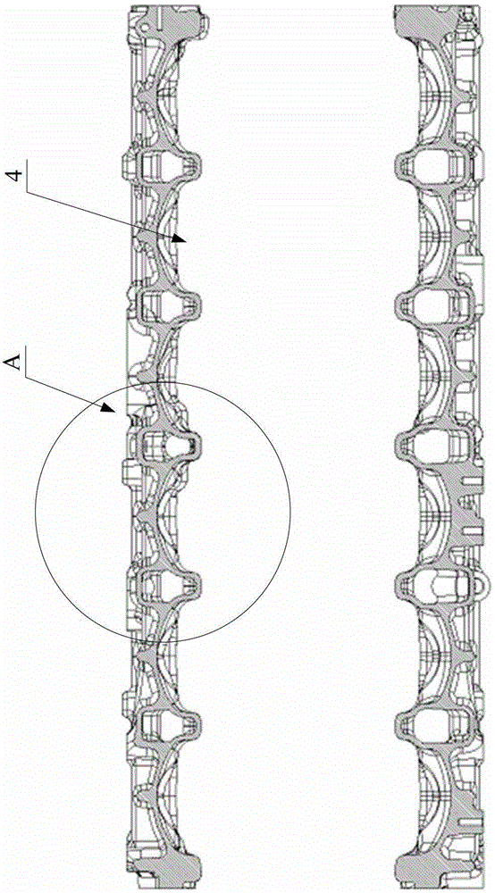 Engine cylinder block structure and engine with engine cylinder block structure