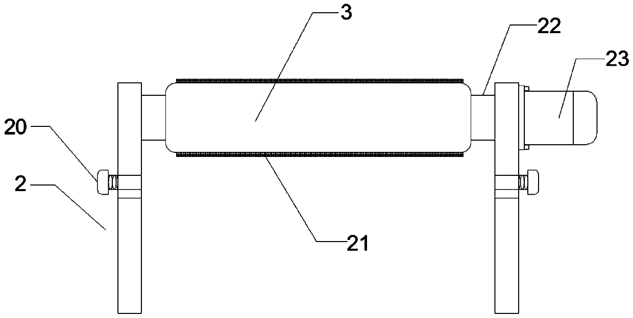 Non-woven cloth pre-pressing conveying device