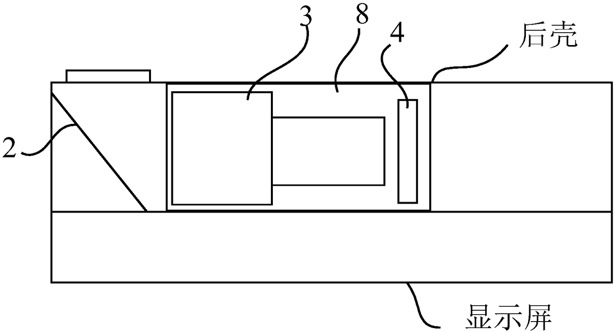 Periscope type camera lens module of mobile terminal, and mobile terminal