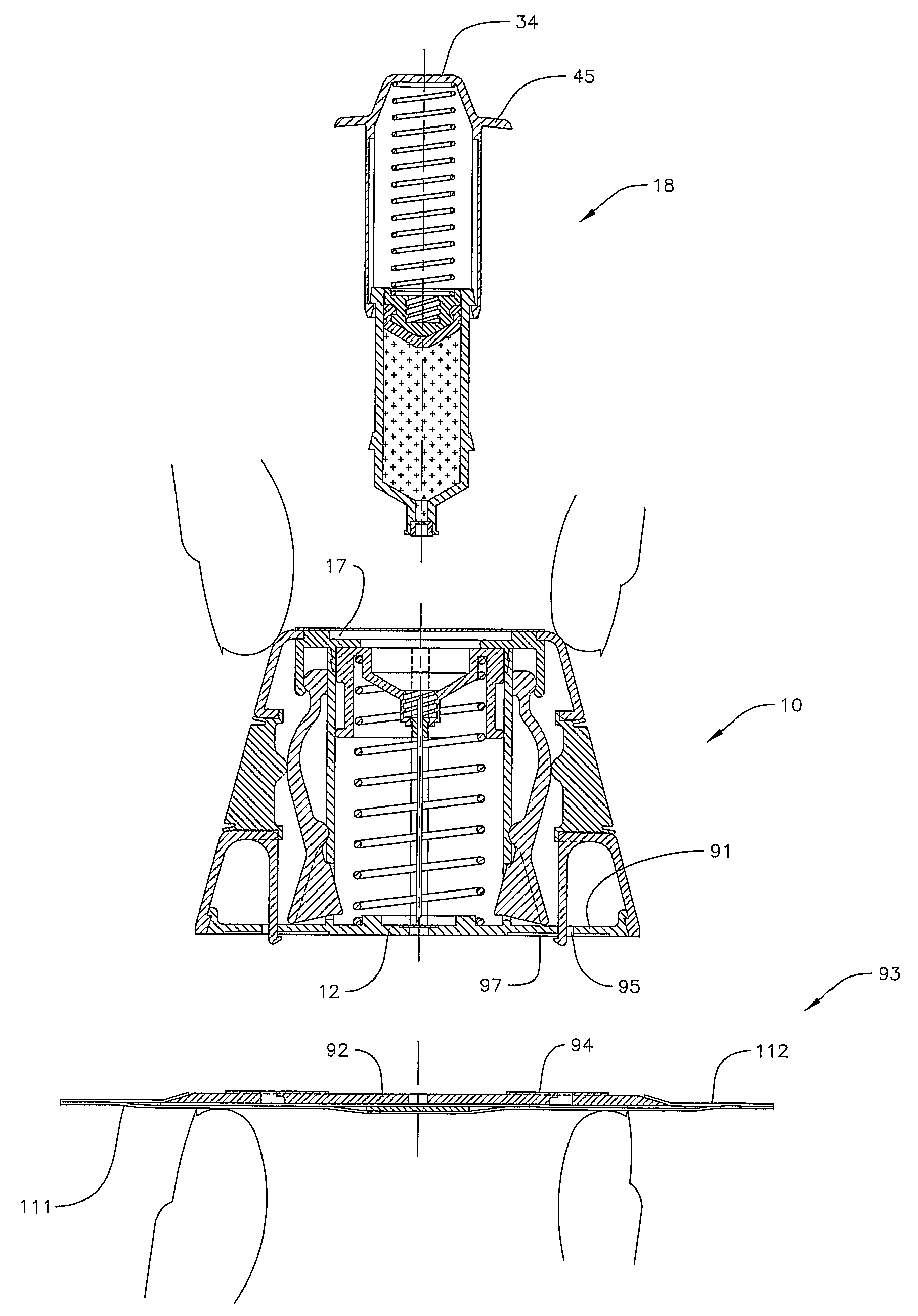 Injection device for administering a vaccine