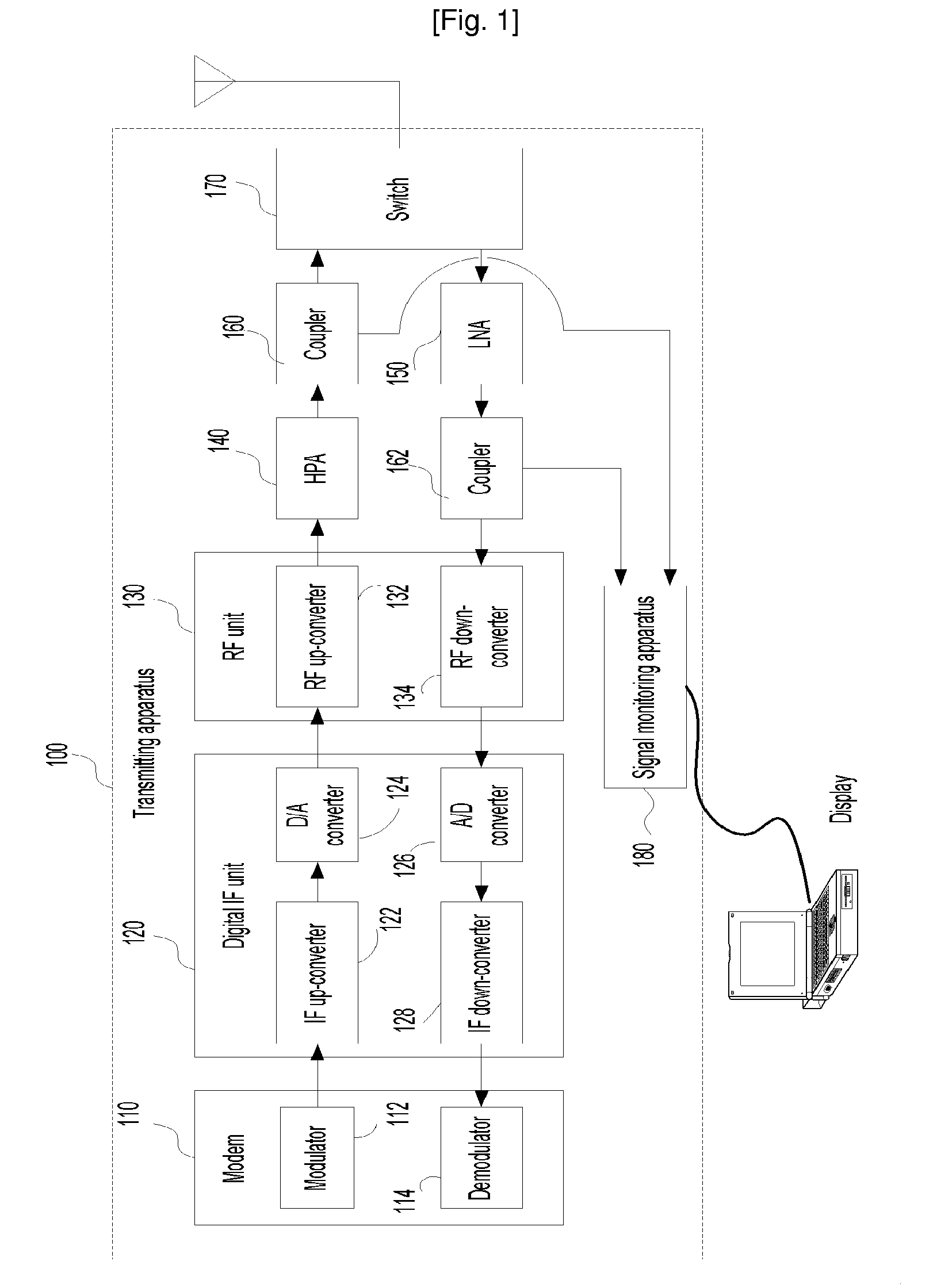 Apparatus and Method For Monitoring Base Station Signal in Communication System Having Multiple Antennas