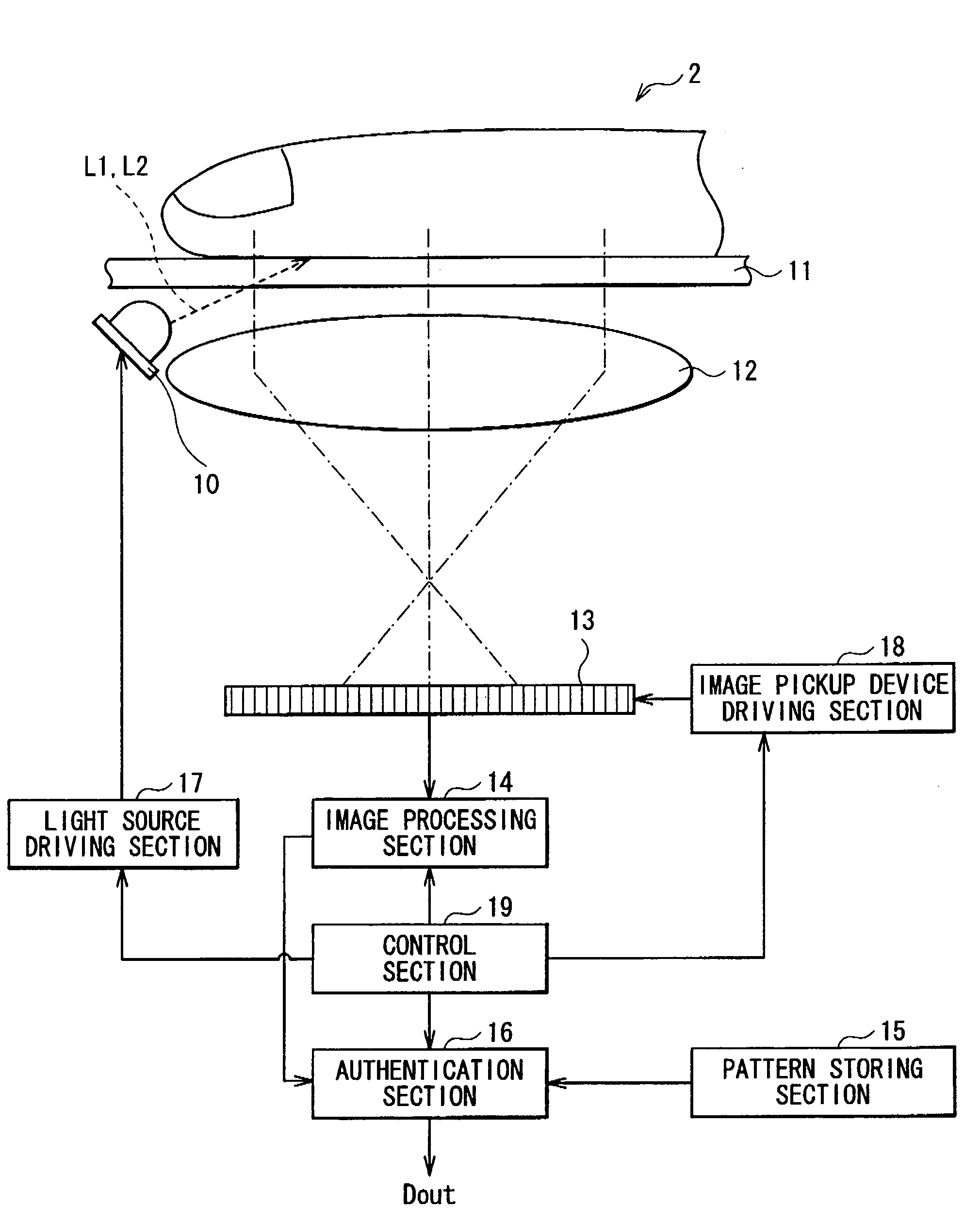 Biometric image pickup apparatus