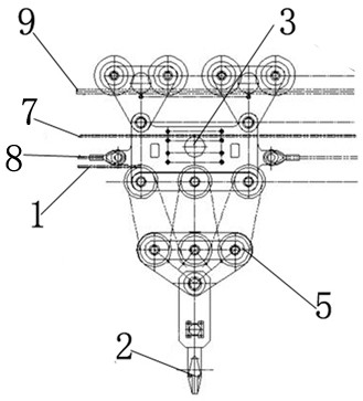 Demolition construction method for large-span cable crane adjacent to railway business line