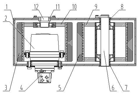 Walking driving and supporting device for bridge detection operating vehicle