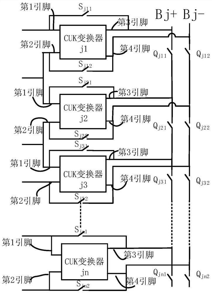 Device and method for active equalization hierarchical control of power battery pack