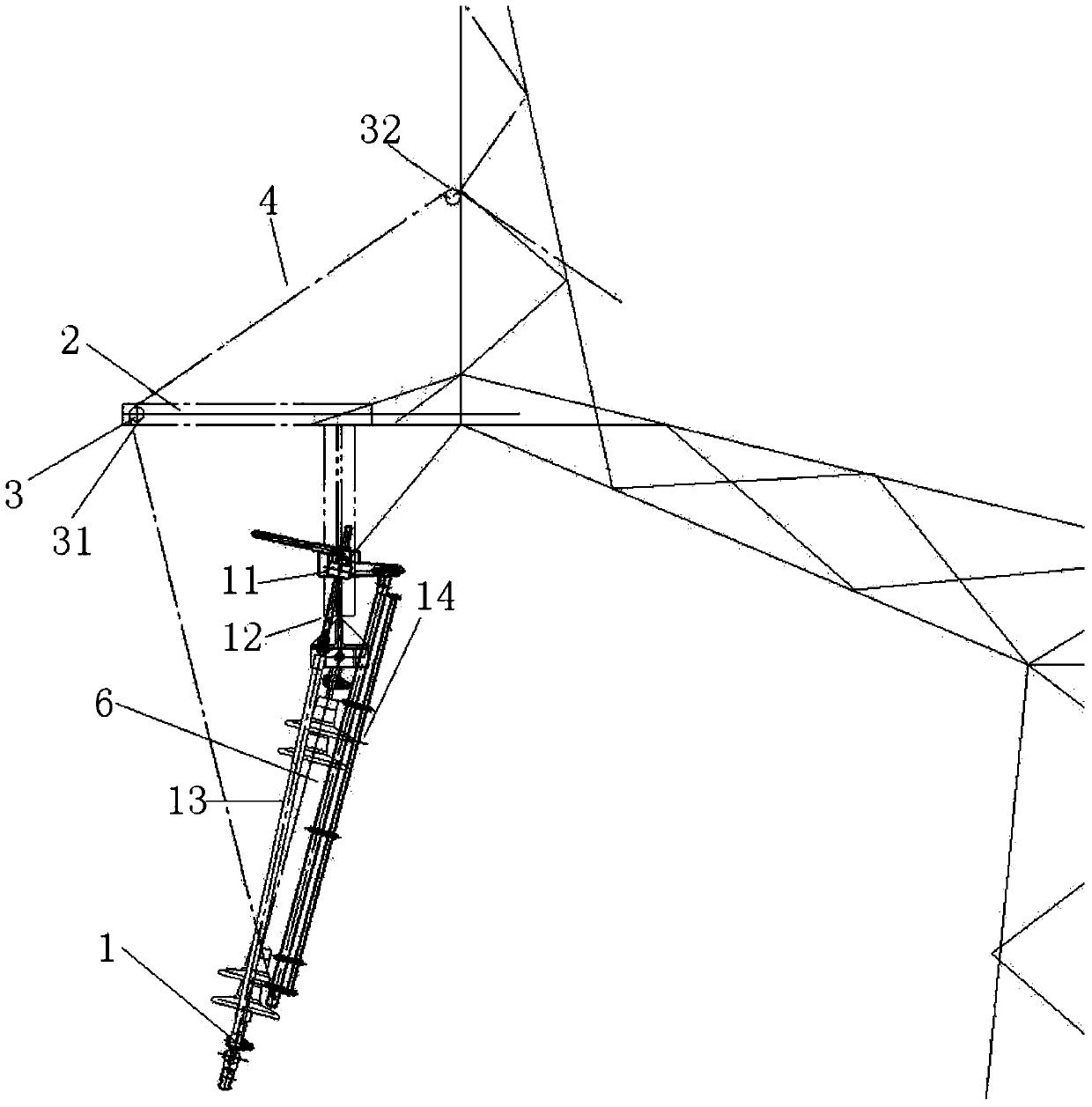 Device and method for replacing insulator string of straight corner tower in hot-line work mode