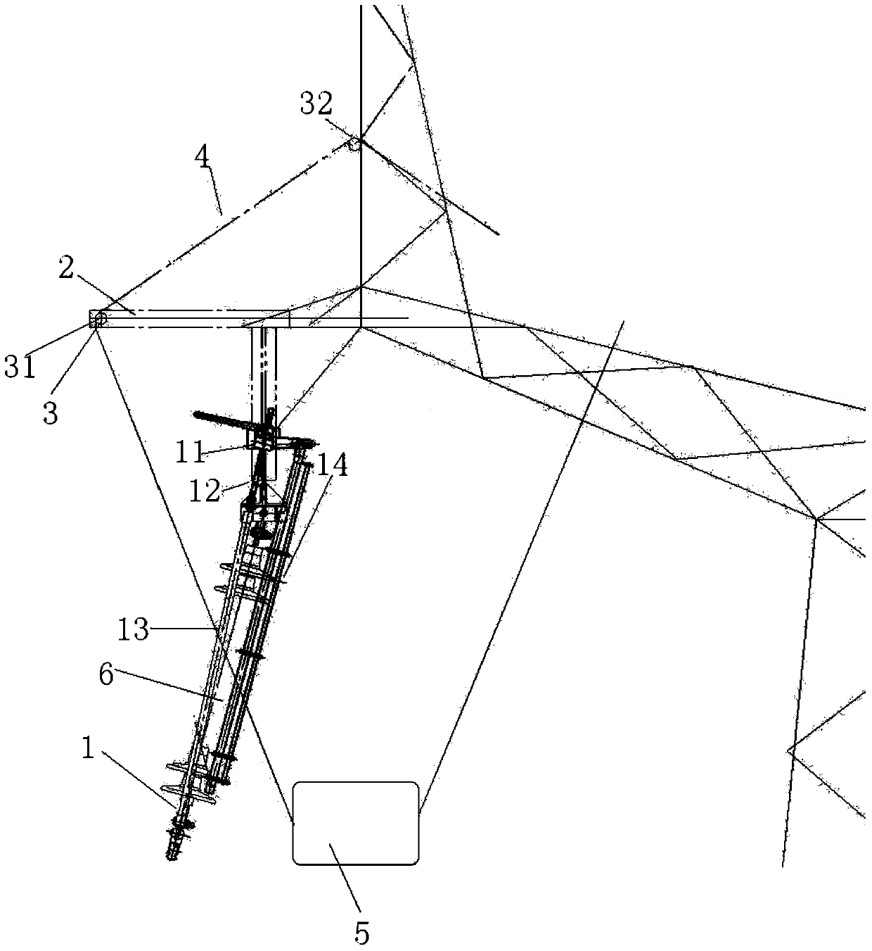 Device and method for replacing insulator string of straight corner tower in hot-line work mode