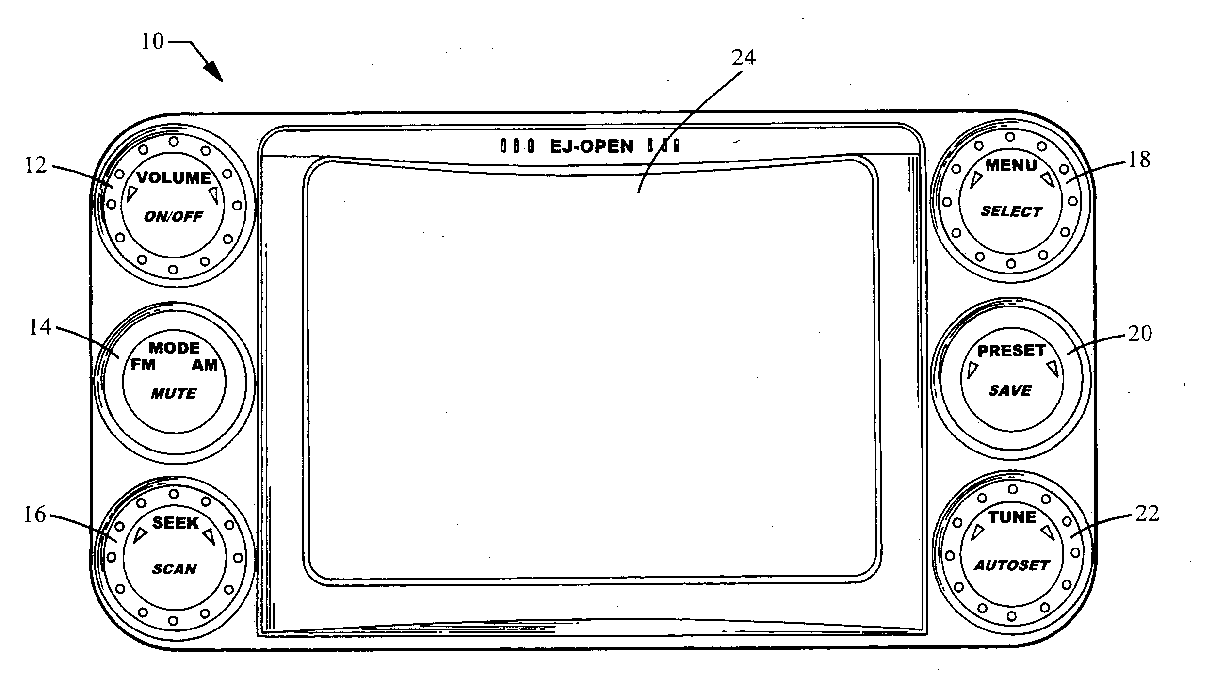 Radio human-machine interface using knobs and menu picks