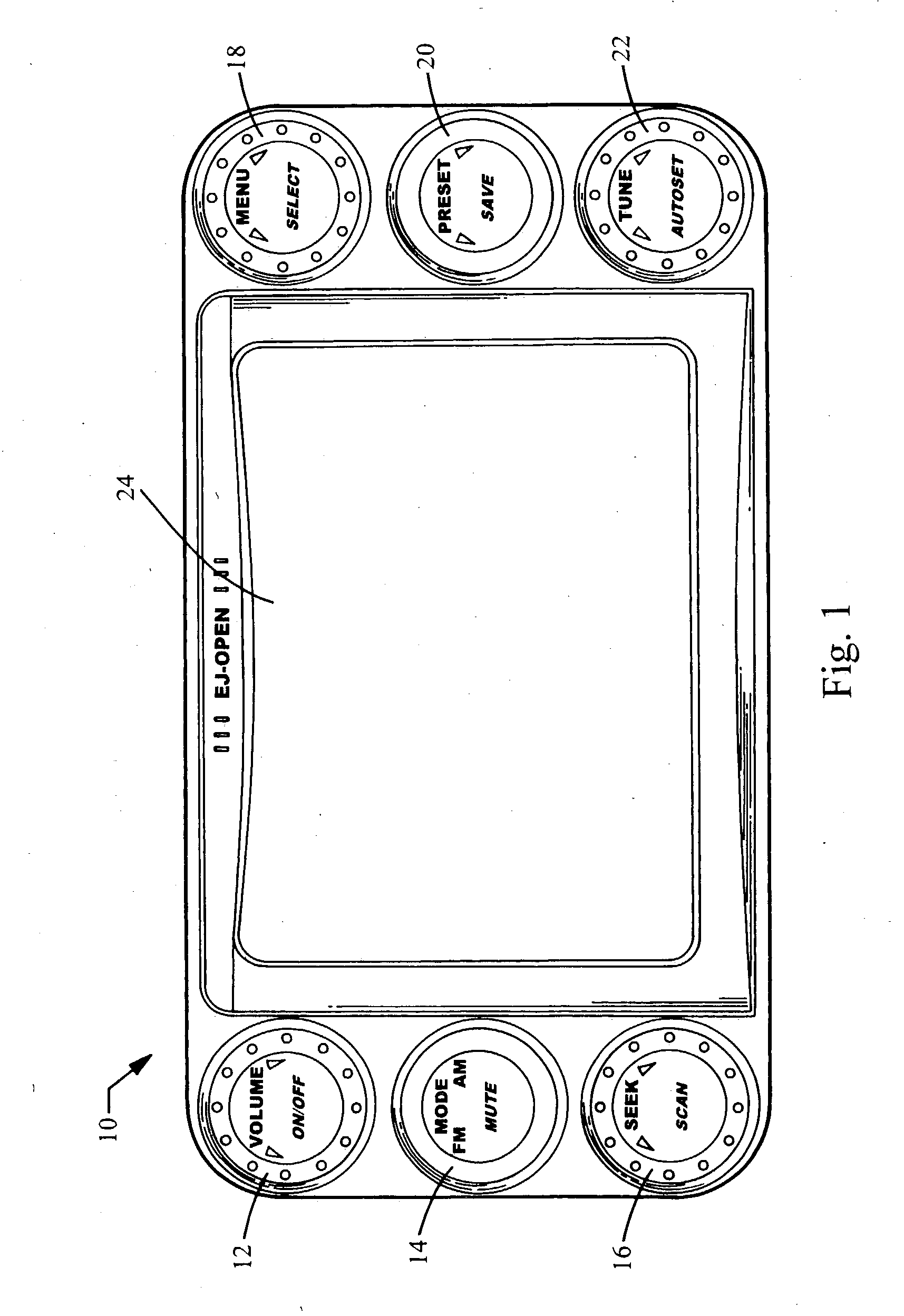 Radio human-machine interface using knobs and menu picks