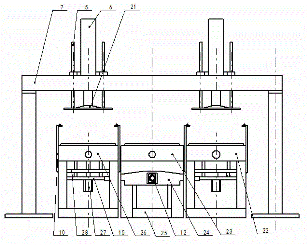 Continuous casting production line of rotary castings