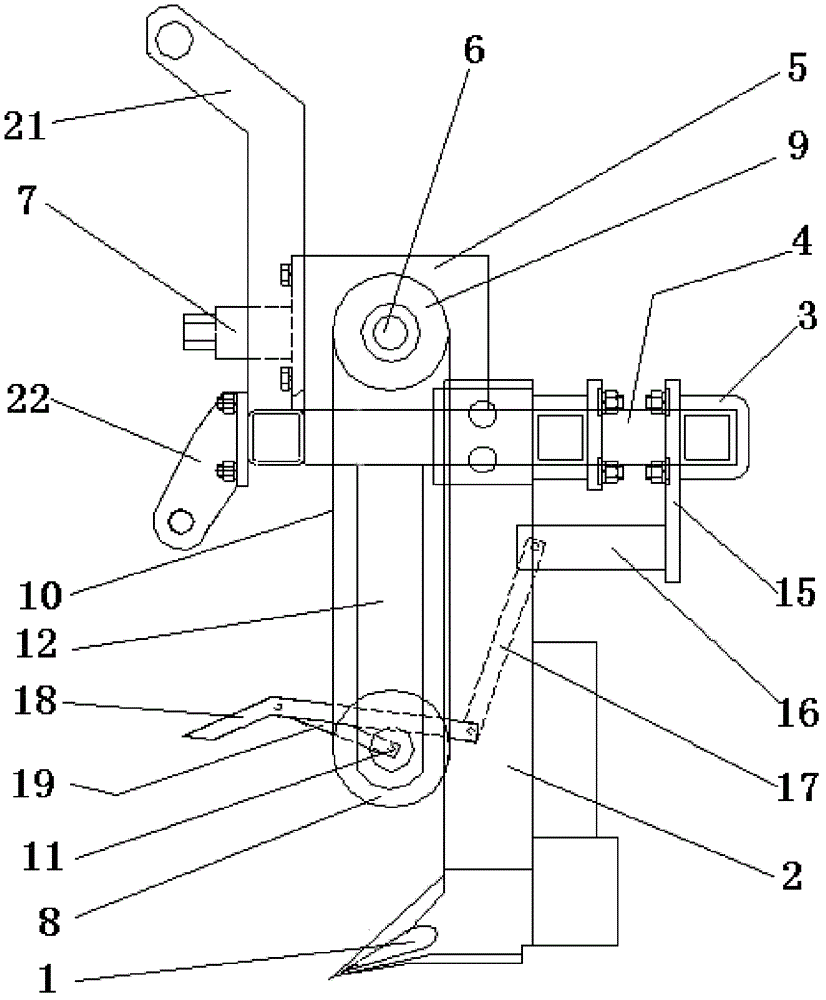 Active driving lever type anti-blocking mechanism