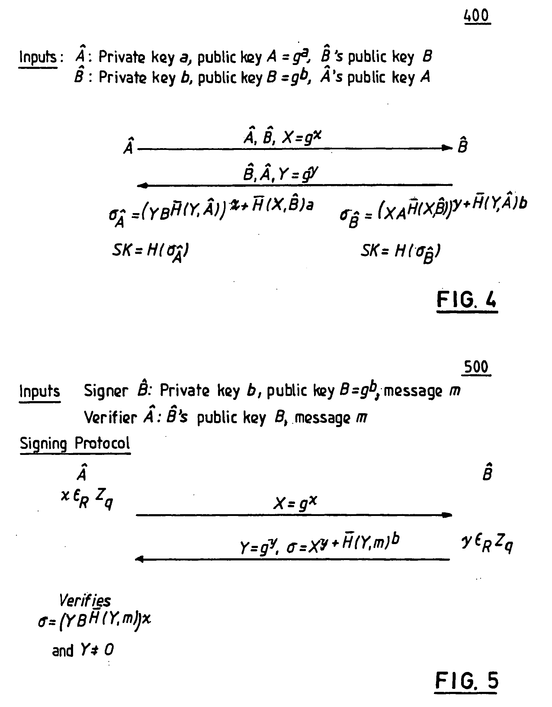 Method and structure for challenge-response signatures and high-performance secure diffie-hellman protocols