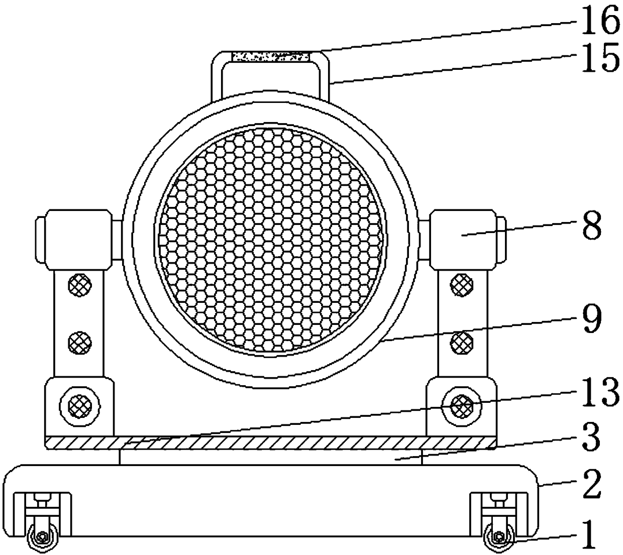 Movable LED rocking-head lamp for stages