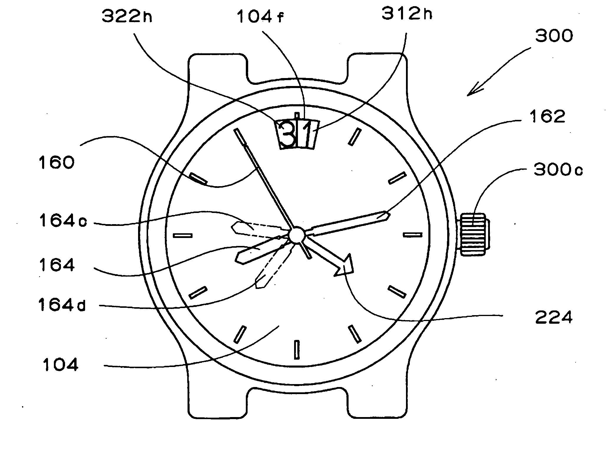 Timepiece with calendar mechanism containing 2 date indicators