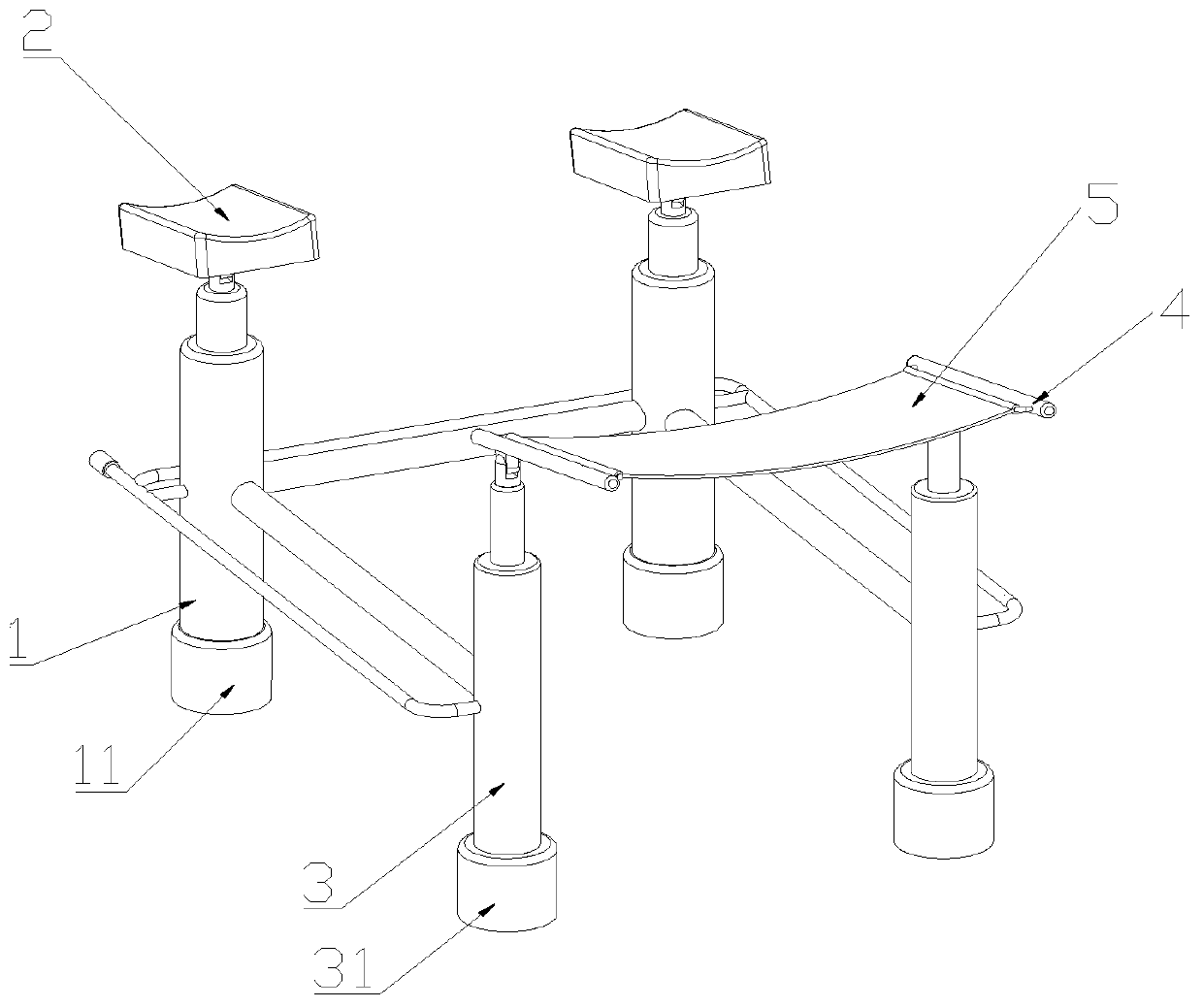 Auxiliary device for assisting old people in sitting up