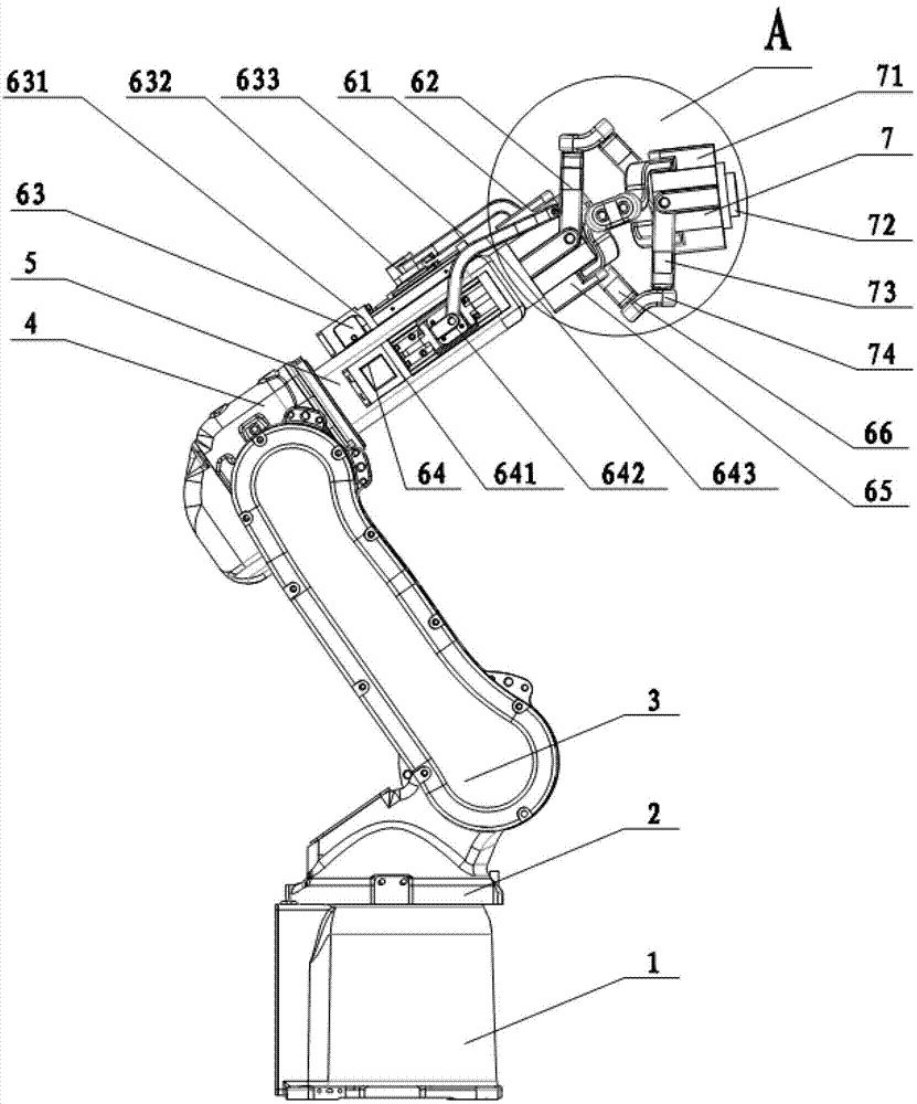 Industrial robot of six-degrees of freedom