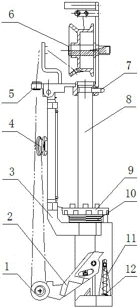 A large-stroke frictionless spindle of a braiding machine