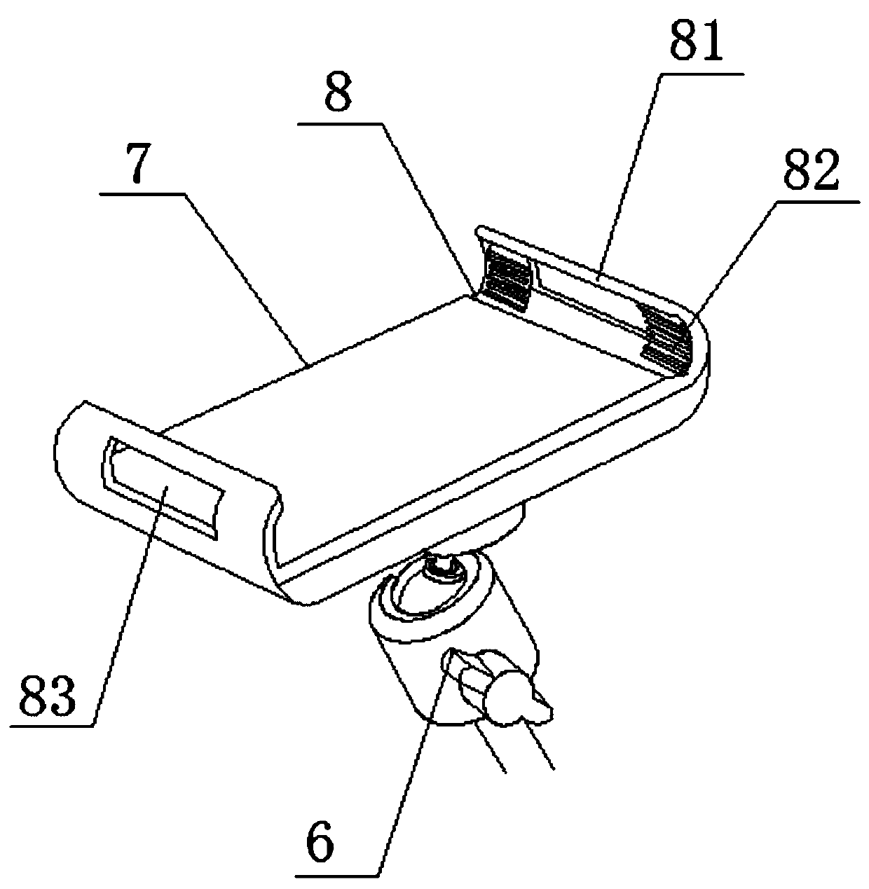 A telescopic locking type mobile phone mounting rack