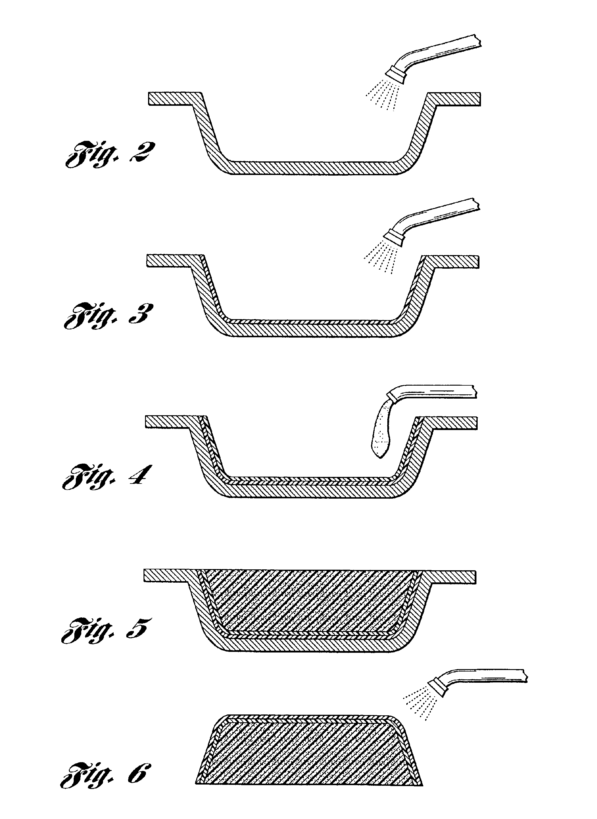 Method of making a fabric-less part