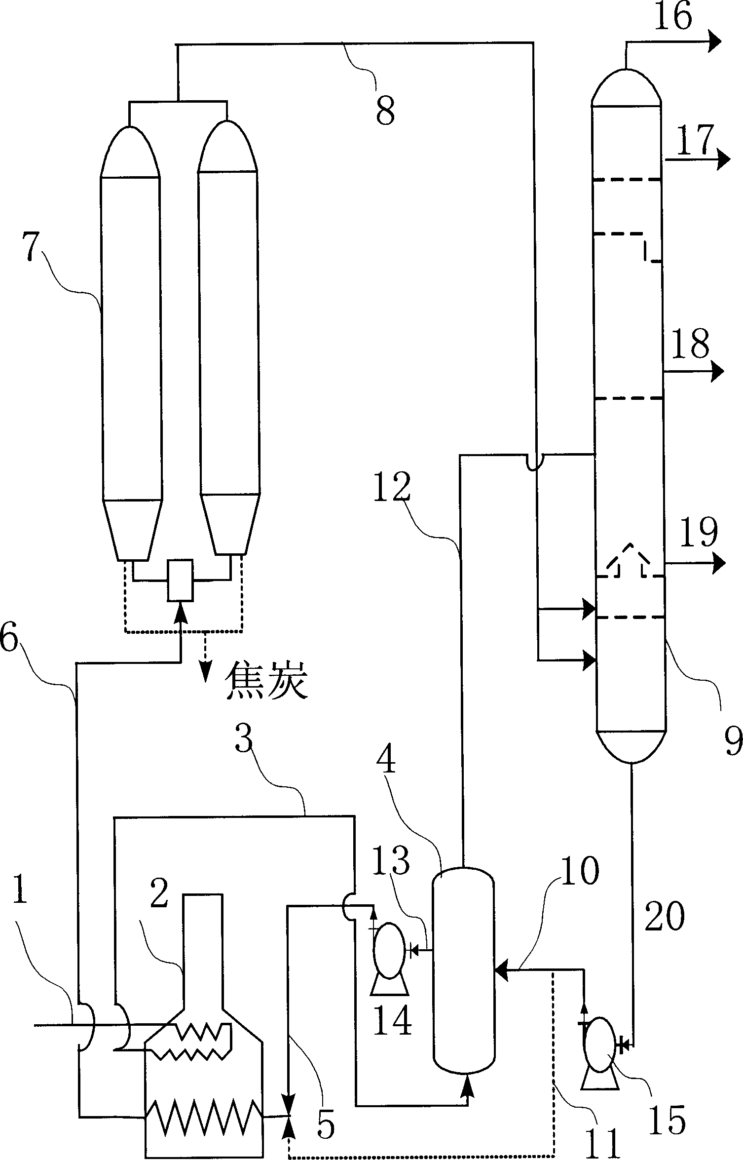 High acid value hydrocarbon oil delayed coking method