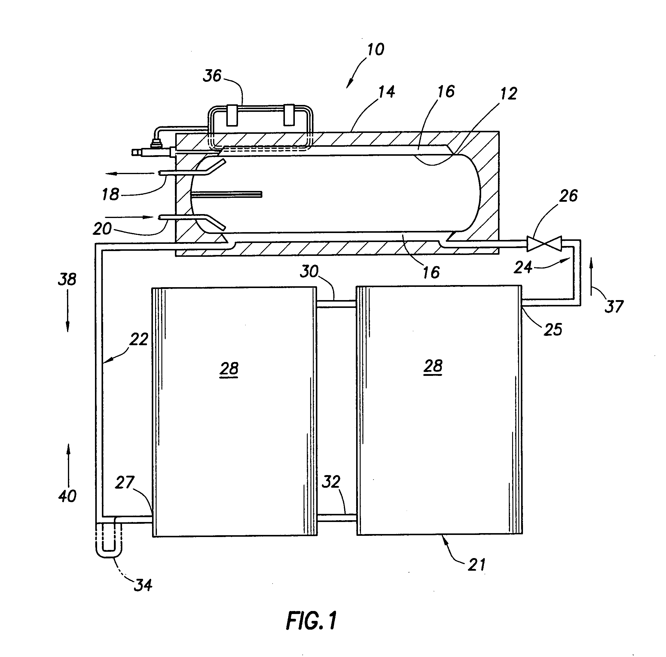 Protection system for a solar water heating system