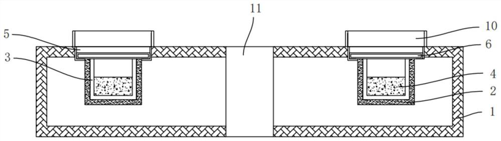 Polymer matrix composite grass planting inspection well lid and manufacturing process thereof