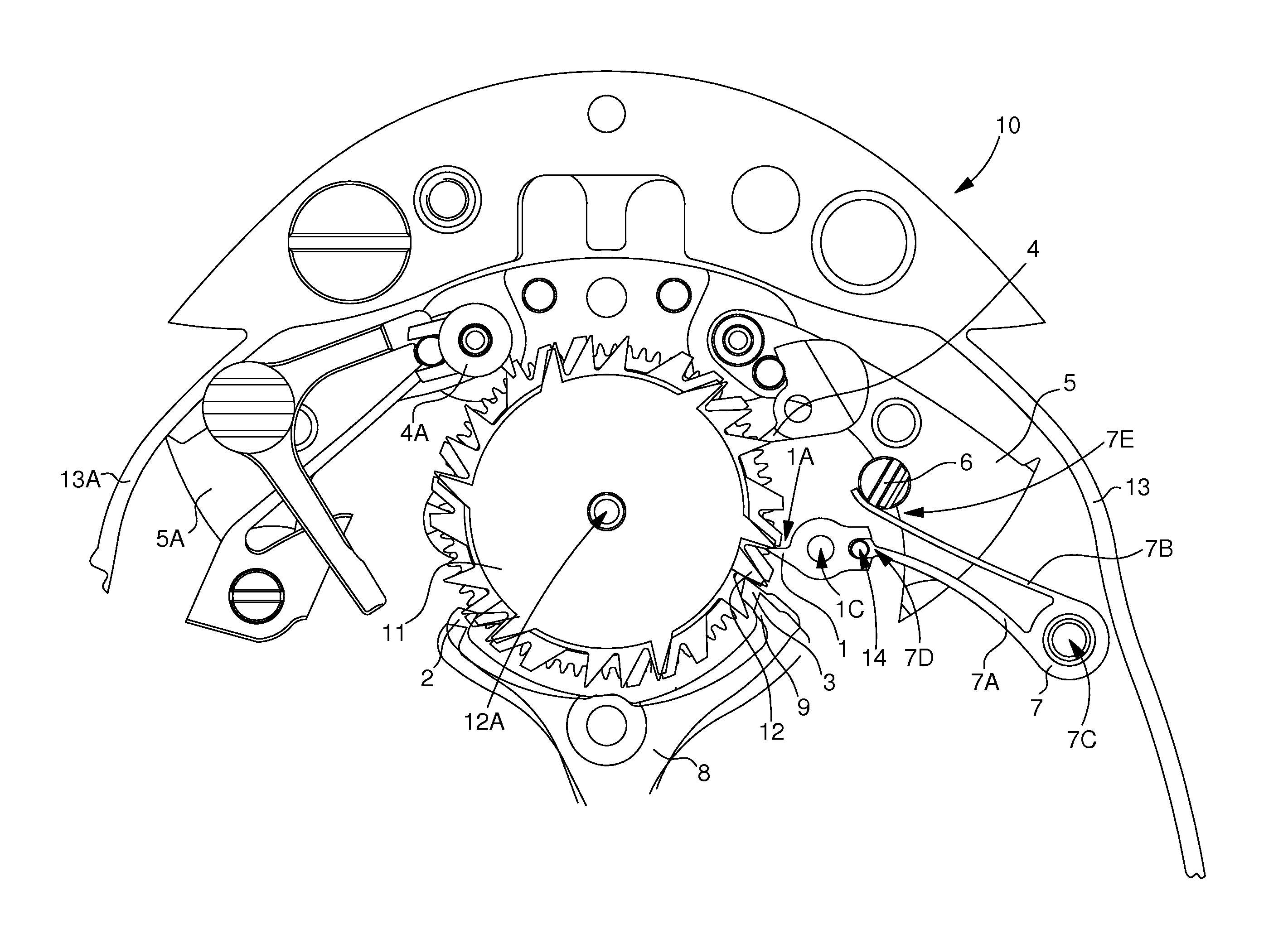 Torque measuring device for stopping a striking work