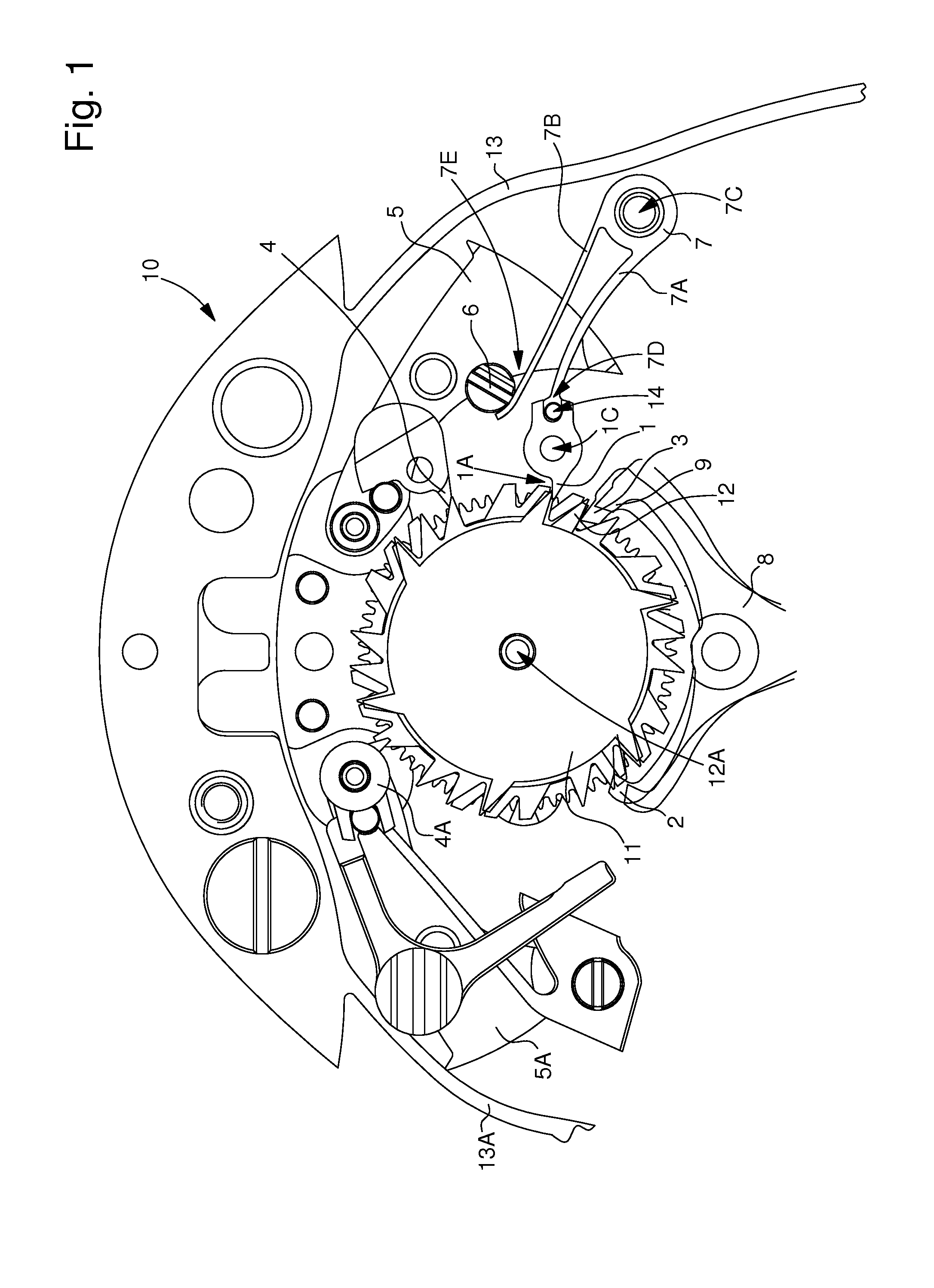 Torque measuring device for stopping a striking work